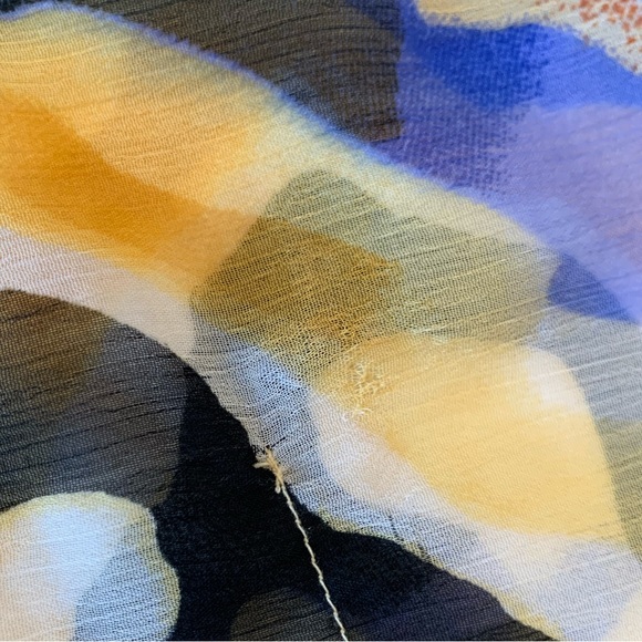 Kaktus Beaded Sheer Poncho Blouse Size Medium - Picture 7 of 16